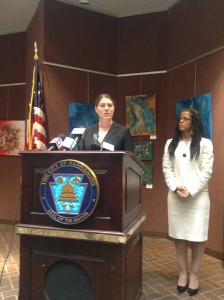Shannon Williams, Executive Director of the Harrisburg Authority, and Mayor Linda Thompson.