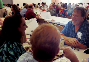 Pictured (r) is author Peter Durantine talking with mystery book fan Jodi DeAngelis. Images courtesy of Todd DeAngelis Photography.