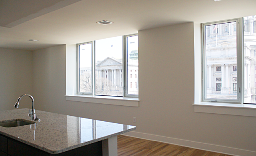 Capital views from inside Lux apartments.