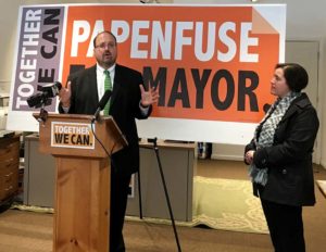 Mayor Eric Papenfuse announced his bid for re-election today. 